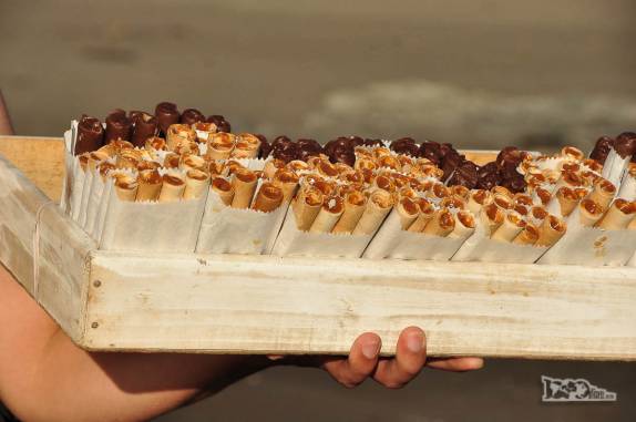 Deliciosos bijús vendidos em praia de Pichilemu, no litoral central do Chile